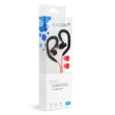 Слушалки HF Комплект Blue Star Sport SP80 Универсален 3,5 мм черен / червен
